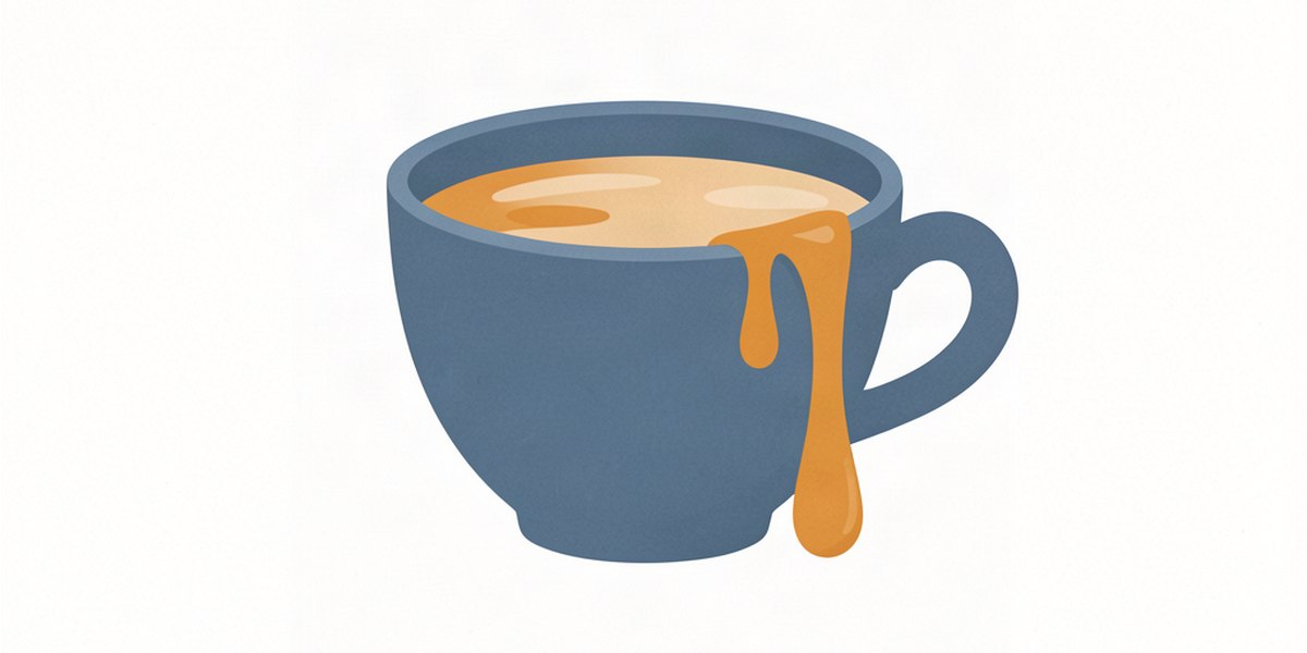 Переполненная чашка, капля переливается через край — dochermes.ru